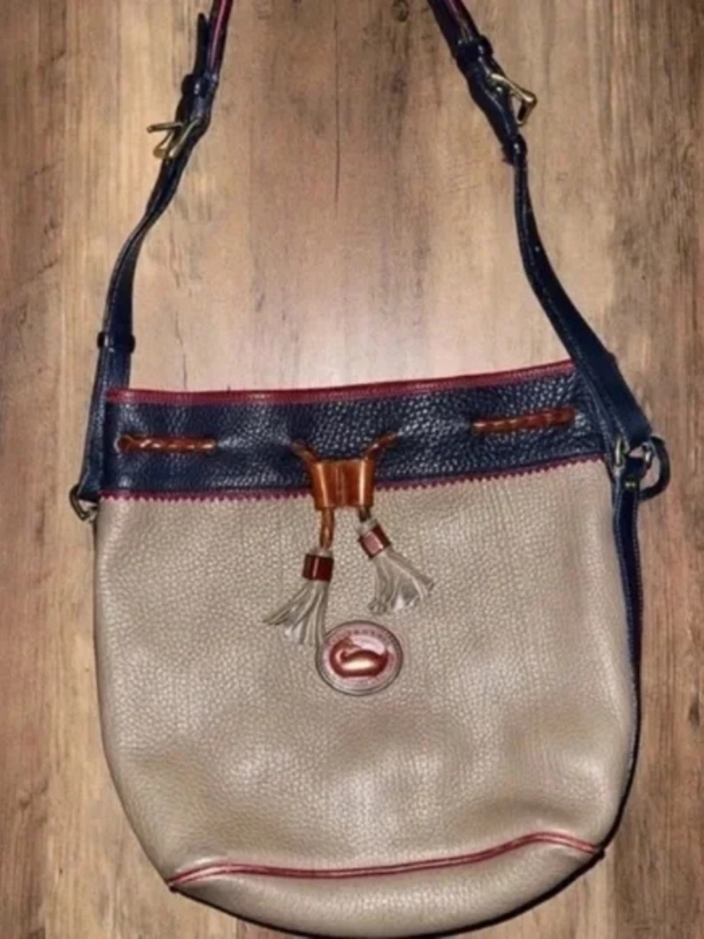 Vintage Dooney & Bourke Leather Teton Drawstring Bag